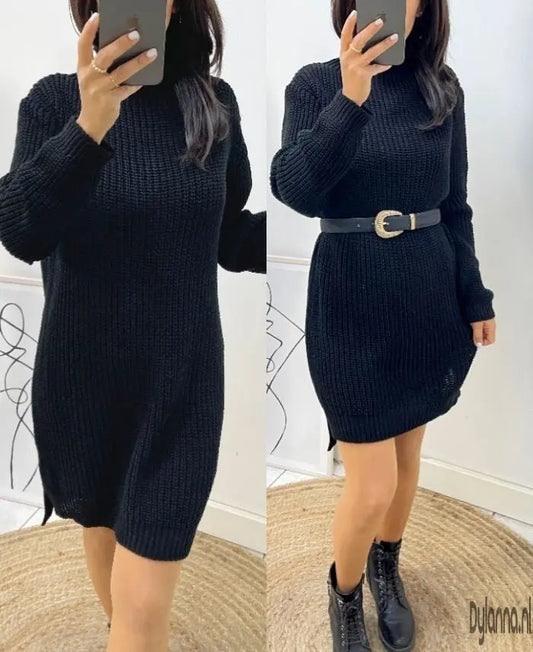 Sweater dress zwart