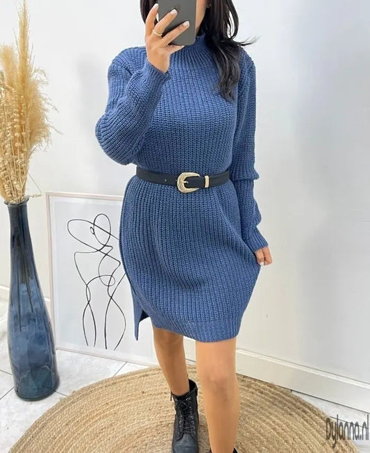 Sweater dress Blauw