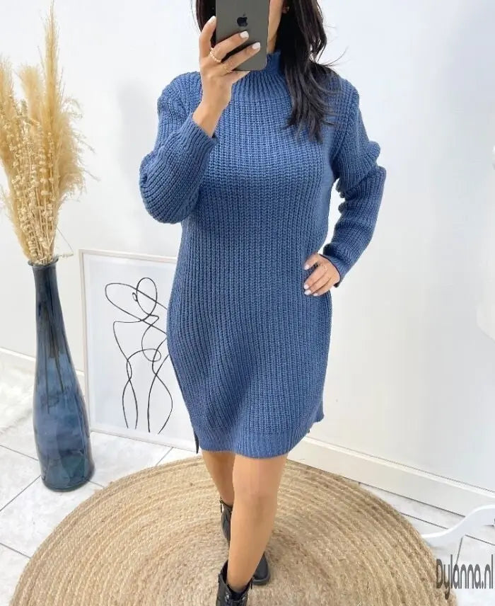 Sweater dress Blauw